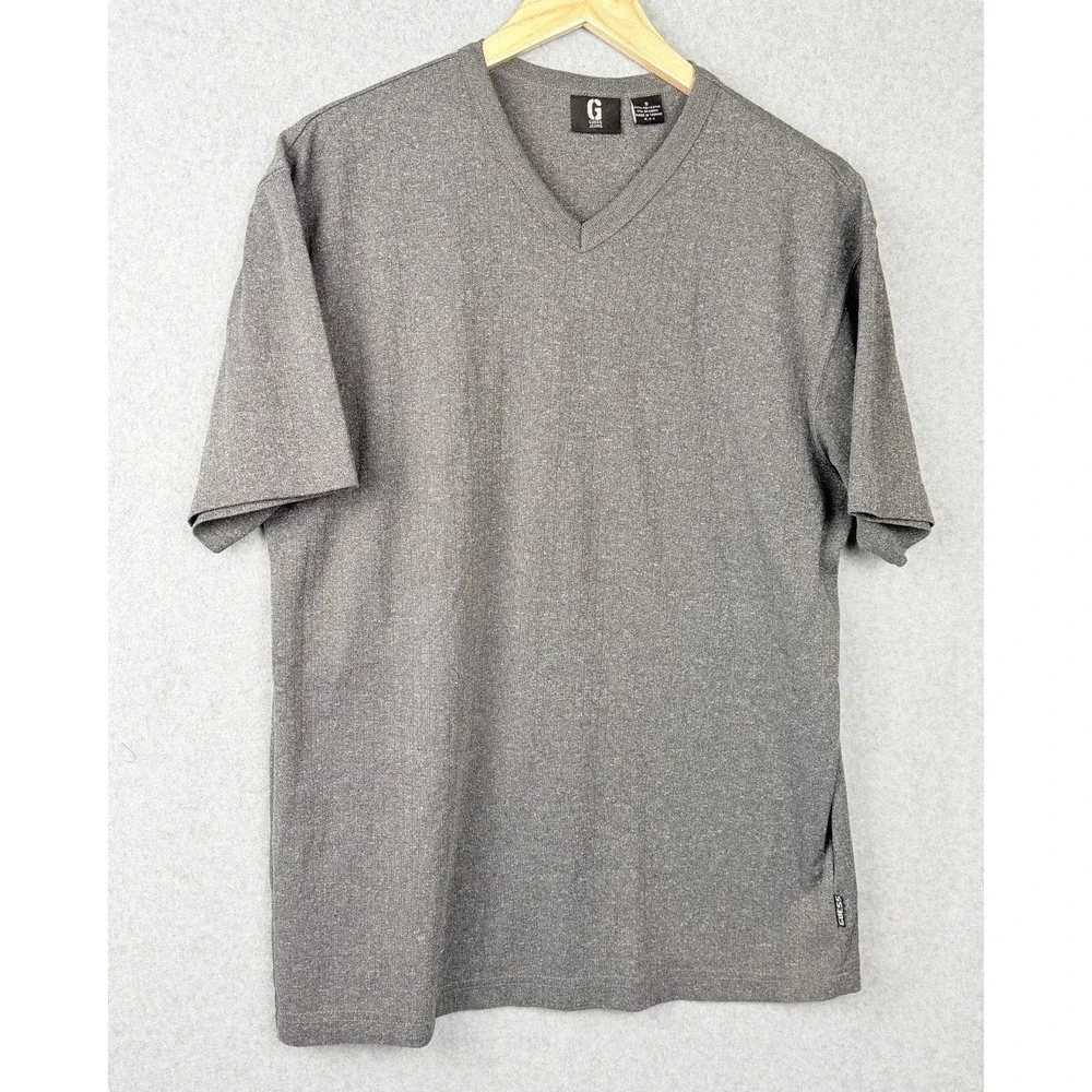 Guess Jeans Gray V Neck T Shirt Mens Size S Short Sleeve V-neck - Picture 1 of 10